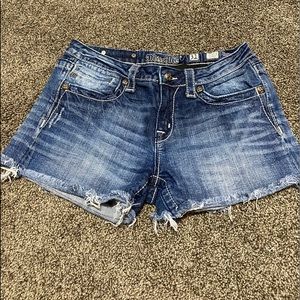 Worn only once Miss Me Blue Jean shorts. Size 31.